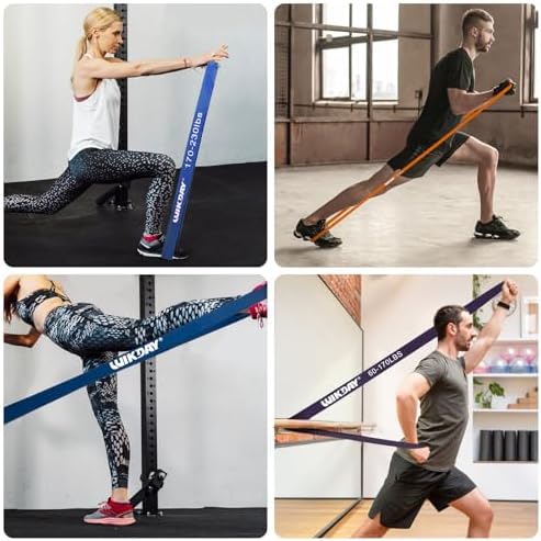 WIKDAY Resistance Bands for Working Out, Exercise Bands, Workout Bands, Pull Up Assistance Bands for Body Stretching Training Physical Therapy Muscle Training for Men & Women