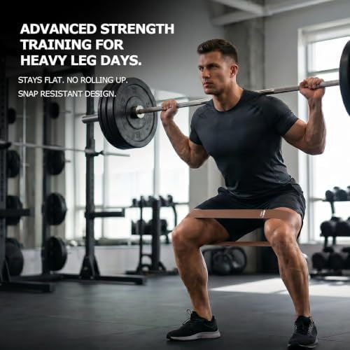 6-Pack Premium Natural Rubber Thickened Workout Resistance Bands Set for Home Gym & Physical Therapy, Anti-Snap Durable Exercise Bands for Full Body Strength Training, Legs, Glutes, Multi-Level