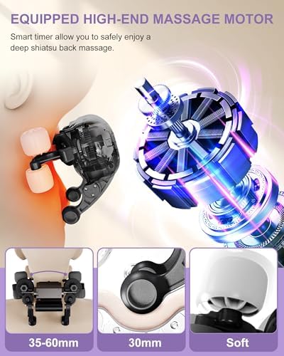 snawowo Upgraded Neck Massager Pillow with Heat, 3 Modes & 3 Intensities