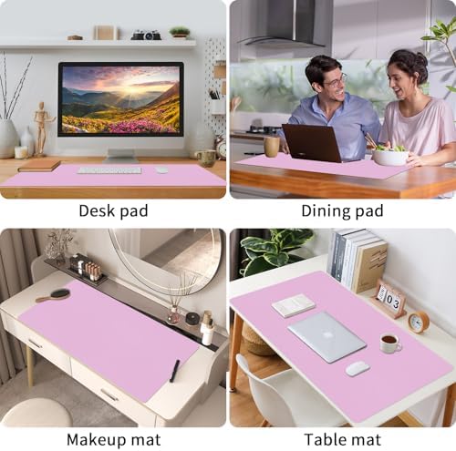 Bloss Purple Desk Mat, Desk Matt for Desktop, Large Leather Desk Pad, Desk Pad Mat Waterproof, Computer Mat for Office Work/Home/Decor (31.5 x 15.7 Inches)