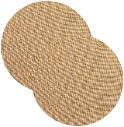 MECCANIXITY 2.4" Round Lampshade Diffuser, Anti-glare Lamp Shade Diffuser Fabric Lamp Cover for Desk Table Light Downlight Spotlight, Tan 2pcs