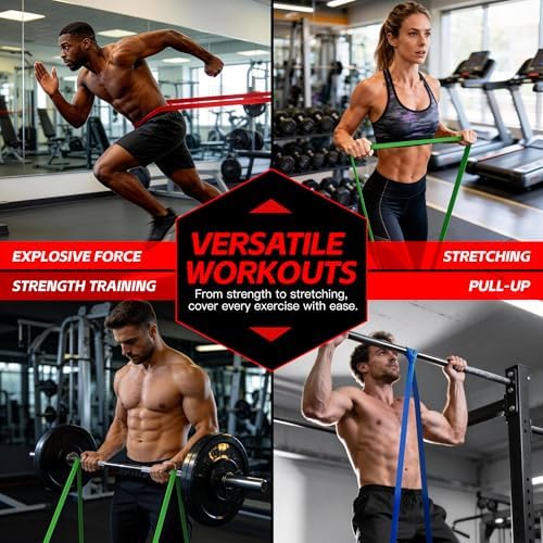 Pull Up Bands, Resistance Bands Set, Exercise Workout Bands for Men & Women, Ideal for Body Stretching, Physical Therapy and Muscle Training