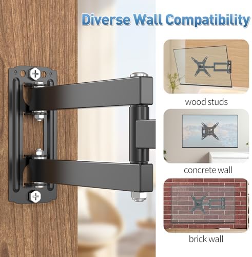Full Motion TV Wall Mount with Swivel,Extension and Tilt for Most 13-42 inch LED LCD Flat Screen TVs & Monitors, Holds up to 44 lbs,Max VESA 200x200mm
