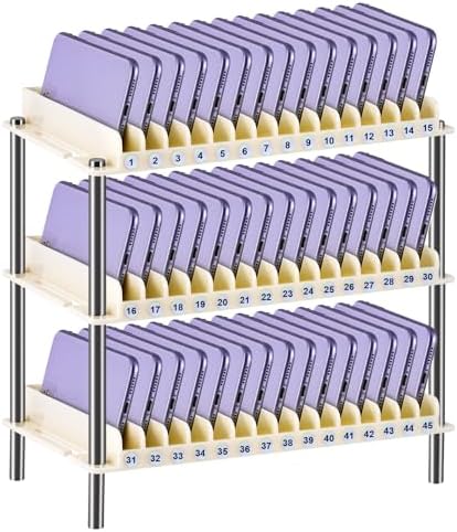 Cell Phone Holder Organizer 45 Slots, Wall-mounted
