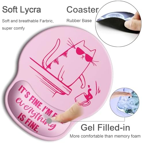 Ergonomic Mouse Pad with Wrist Rest Support,Gel Mouse Pads for Desk
