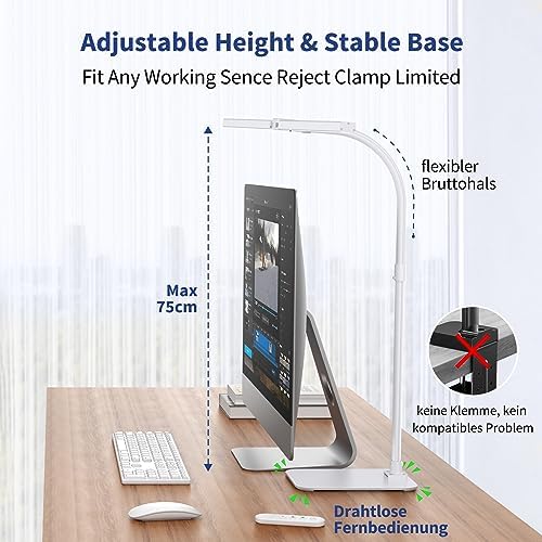 LED Desk Lamp Architect Task Light Dual Head Modern Flexible Gooseneck Tall