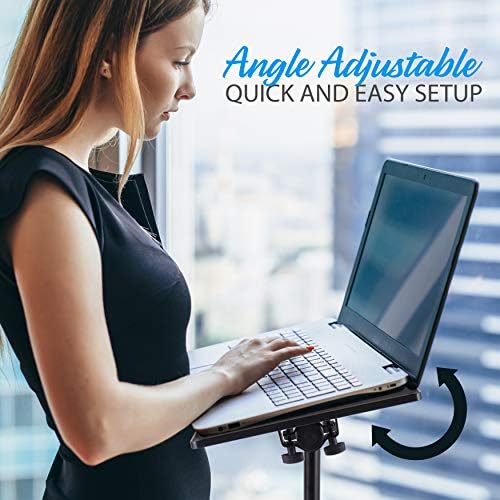 Pyle Adjustable Universal Projector Stand – Heavy Duty Tripod for Laptops, Computers, DJ Equipment & Projectors – Ideal for Stage, Studio & Office Events – Height Adjustable 28" to 46"