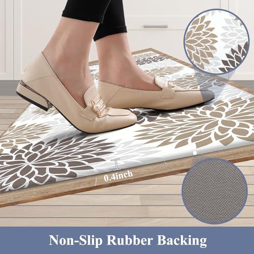 HEBE Anti Fatigue Kitchen Mats for Floor 20"x71", Cushioned Standing Mat