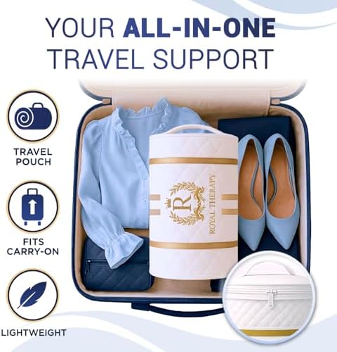 Royal Therapy Travel Memory Foam Pillow 2-Pack, Neck Pillow Bamboo Adjustable Side Sleeper Pillow