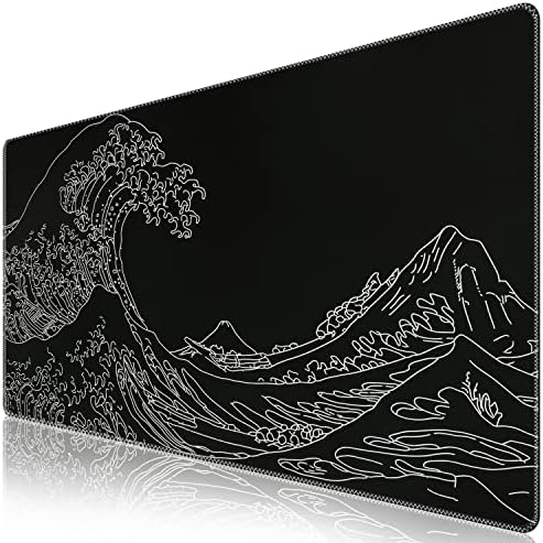 iCasso Mousepad,Gaming Mouse Pad,Black Wave of Kanagawa