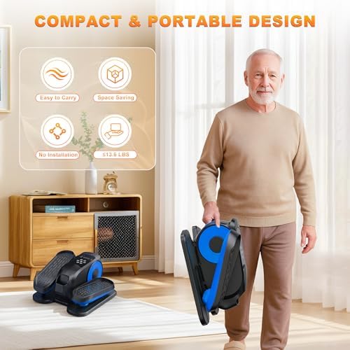 Low Impact Mini Under Desk Elliptical Quiet Electric Leg Exerciser