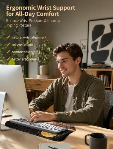 Ergonomic Keyboard Wrist Rest Pad with Wrist Support Moon Mountain
