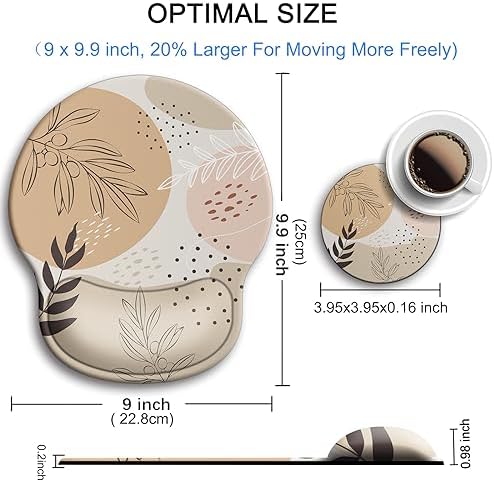 Ergonomic Mouse Pad with Wrist Rest Support,Gel Mouse Pads for Desk