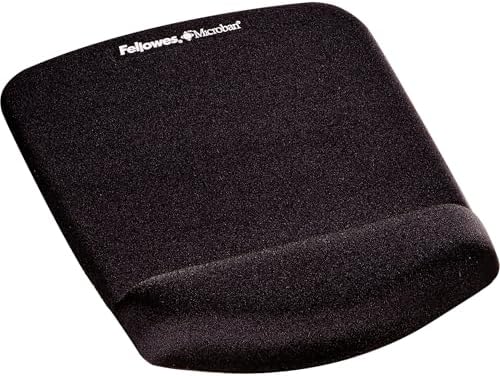 Fellowes PlushTouch Foam Mouse Pad Wrist Support - Black (9252001)