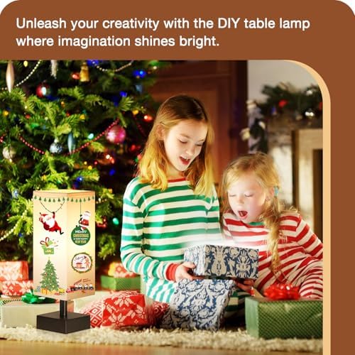 aooshine Small Bedside Table Lamp for Bedroom - Square White Fabric Shade