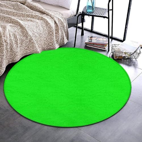 Highly Premium Quality Floor Mat, Office Chair Decor Mat, Room Sofa Yoga Soft Round Carpet Fluorescent Green, 36inch