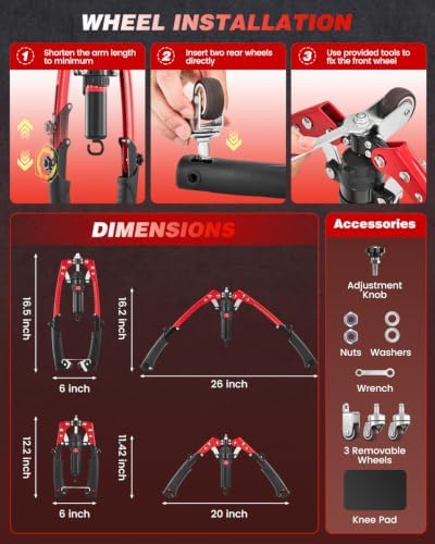 Sakerneo Hydraulic Twister Arm Trainer with Counter，Chest Workout Equipment