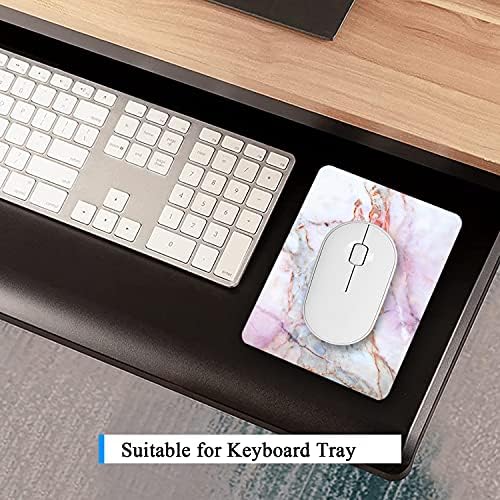 Small Mouse Pad, Mini Mouse Pad 6 x 8 Inch, Thick Rubber Waterproof Mouse Mat, Cute Mousepad for Women Girls Kids Wireless Mouse Mini Laptops Keyboard Tray Home Office Travel, Pink Marble