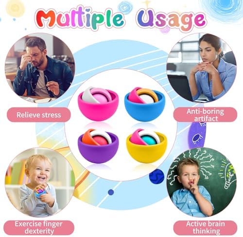 Fidget Toys Kids Pack, Fidget Spinner Set, Autism Sensory Toys, Easter Basket Stuffers Party Favors, ADHD Stress Relief Finger Tools, Gift for Boys Girls Teens Birthday