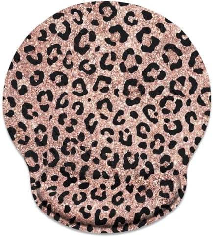 Britimes Ergonomic Mouse Pad with Wrist Support, Rose Leopard