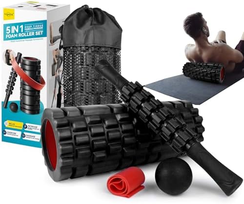 Krightlink 5-in-1 Foam Roller Set High Density Deep Tissue Muscle Massage