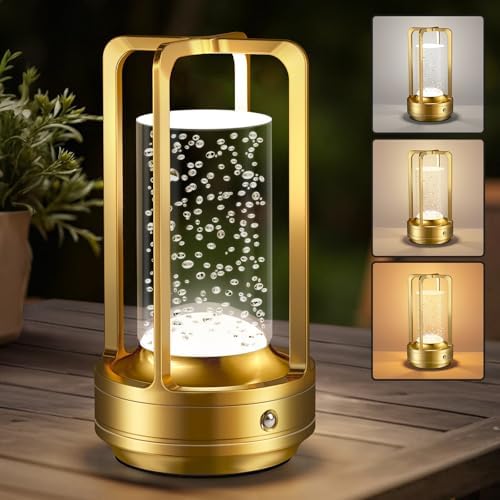 Rechargeable Table Lamp for Outdoor Indoor Portable Lamp with 3 Colors