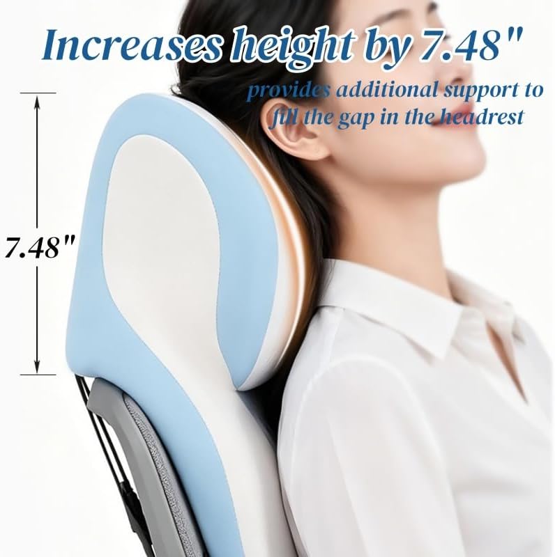 Office Chair Headrest Attachment, Neck Support for Office Chair (Grey)