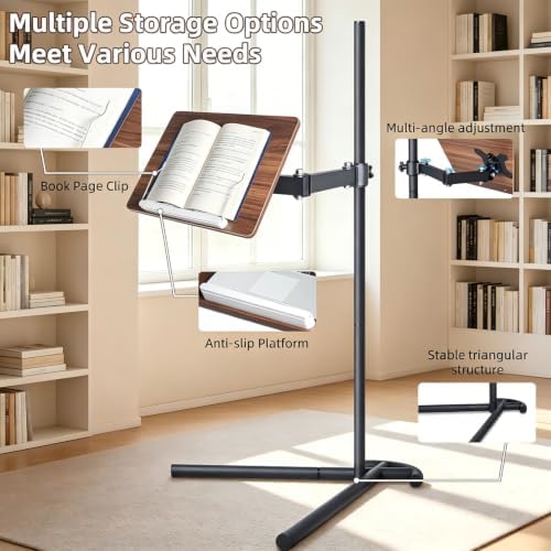 Adjustable Laptop Floor Stand for Bed, Couch, and Standing Desk Use, Large Size (Large)