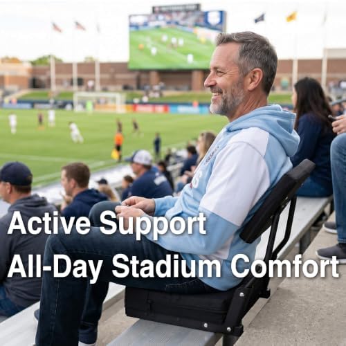 HUTMANG Swivel Backrest Stadium Seats,bleacher Chairs with Back and Cushion