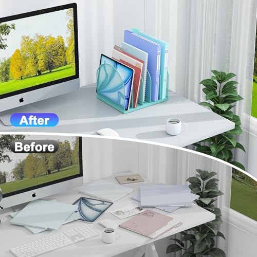 gianotter Desktop File Organizer with 5 Compartments