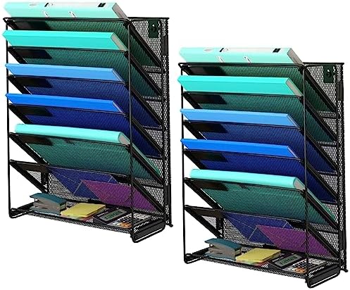 Kuntine.B Wall File Organizer Office Hanging Magazine Holder Wall File Organizer for Office Home