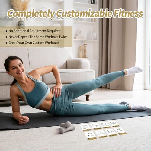 Suspension Workout Cards, 62 Exercises Cards Deck Large Size 5" x 3.5" Fitness Cards for Women & Men, Beginner Fitness Guide to Training Exercises at Home or Gym (Suspension, Vol 1)