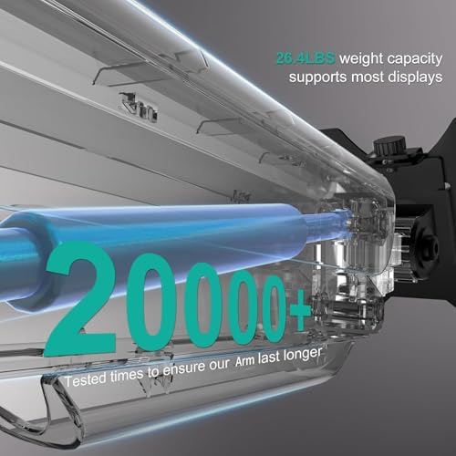 WALI Adjustable Single Monitor Arm for 13-34 inch Screens, up to 26.4 lbs