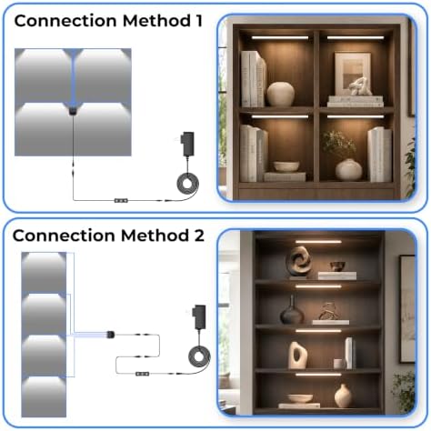 Display Shelf Lighting, 4 Pack x12 Inch 5000K Dimmable with Memory Function