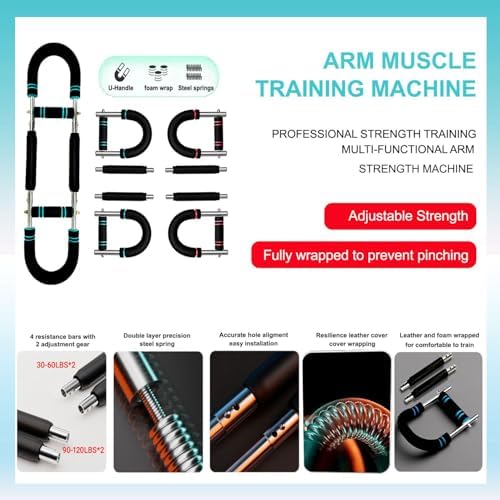 Twister Arm Trainer + Gym Gloves – Adjustable Upper Body Resistance Trainer for Arms, Chest, Shoulders & Back – Home Workout Equipment with Non-Slip Gloves for Men & Women