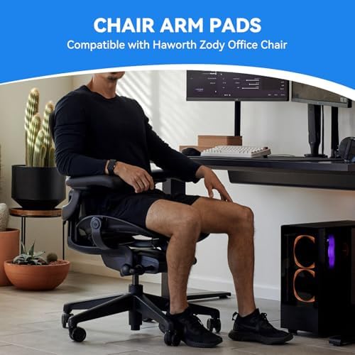 Chair Armrest Replacement Arm Pads Caps for Herman Miller Remastered Aeron Chair – Compatible with Remastered Version Only, Black 1 Pair(Not for Classic Aeron)