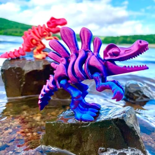 6pcs 3D Printed Dinosaur Skeletons,Snake Flexible，Articulated T-Rex Fidget Toys,Large,3D Printed Animals,Desk Toy，Easter Eggs Basket Stuffers,Toys for Boys Kids Teen Girl 4-6 8-12