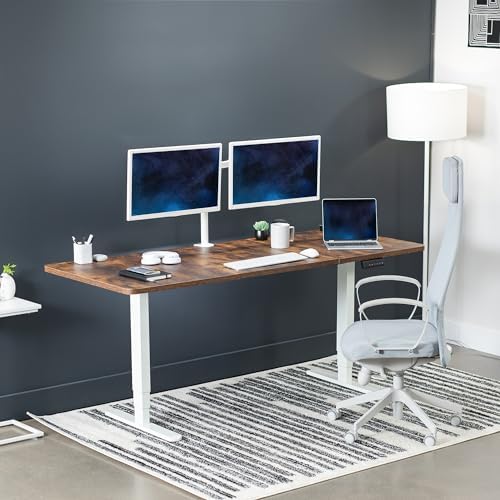 VIVO Rustic Vintage Brown 71 x 30 in Standing Desk, DESK-KIT-2W7N