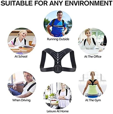DSMYYXGS Clavicle Spine Physical Adjustable Back Posture Corrector Belt Men Women Home Office Upper Shoulder Posture Correction (Color : T, Size : Small)