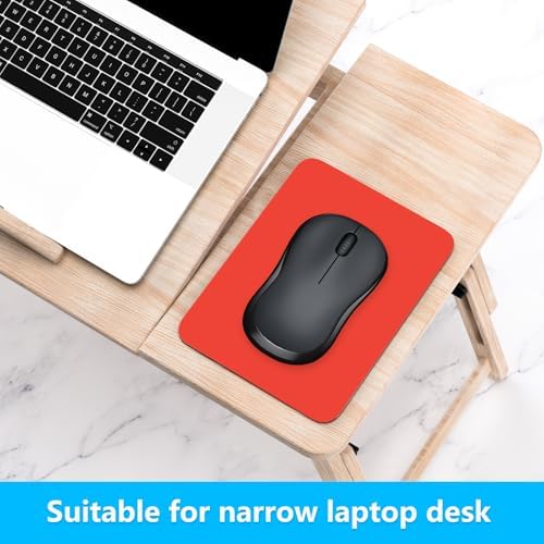 Dapesuom Small Mouse Pad, 6 x 8 Inch Thick Rubber Premium-Textured Non-Slip Portable & Washable Mini Mouse Mat for Women Men Wireless Laptops Keyboard Tray Gaming Work Computer Office Travel, Red