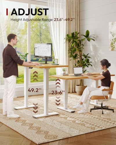 SANODESK Dual Motor Standing Desk 220lbs Height Adjustable Desk