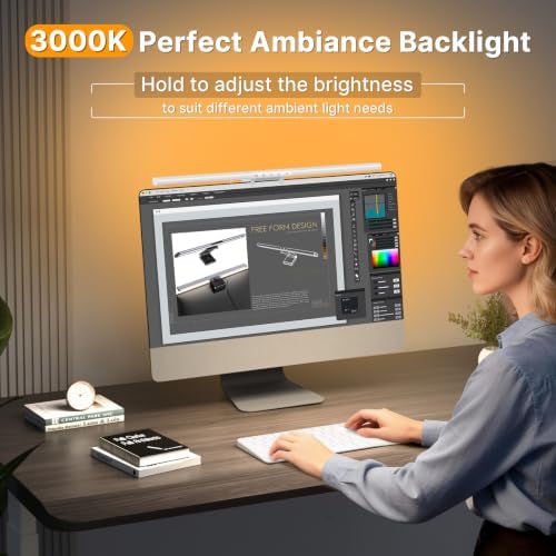 Syrinx LED Monitor Light Bar, 16.7" Computer Monitor Lamp with Backlight