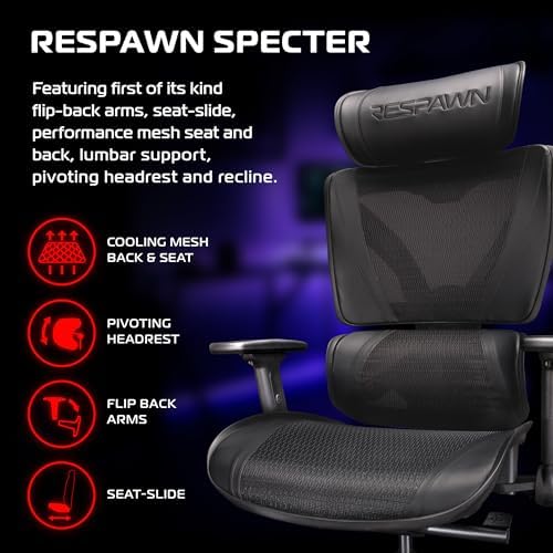 Respawn Specter Ergonomic Mesh Office Chair with Headrest & Lumbar