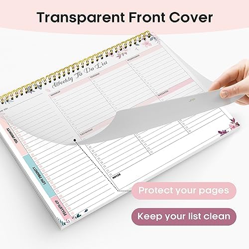 Taja Weekly To Do List Notepad, Undated Weekly Planner Pad, 8.5" x 11"