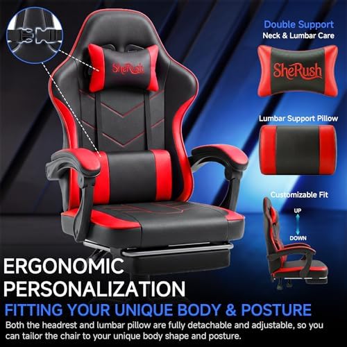 Ergonomic Gaming Chair with Footrest Reclining Video Game Chair