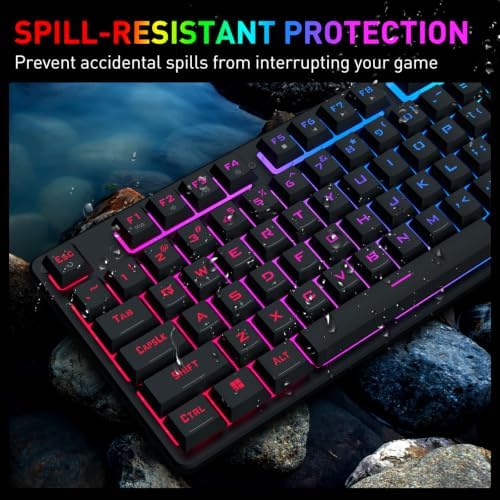 Redragon K521-E Gaming Keyboard with Knob, RGB 104 Keys Wired Keyboard