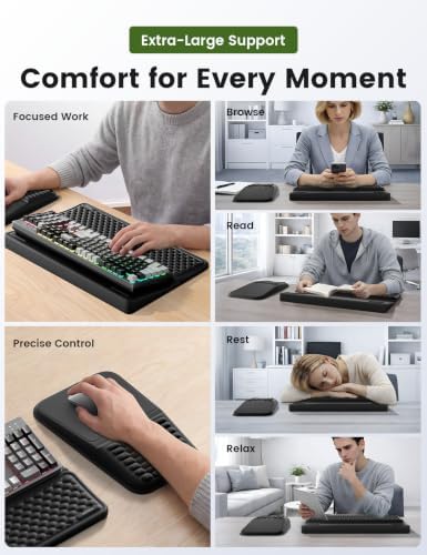 Vaydeer Keyboard Stand and Mouse Pad Set, Ergonomic Arm Support Pad