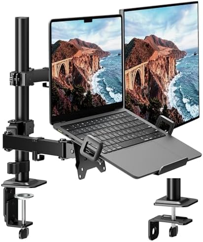 monTEK Monitor and Laptop Stand for 32" Screen and 17" Laptop