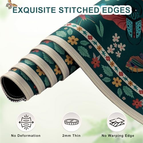 iCasso Desk Pad,Desk Matt for Desktop,Cute Mouse Pad,Green