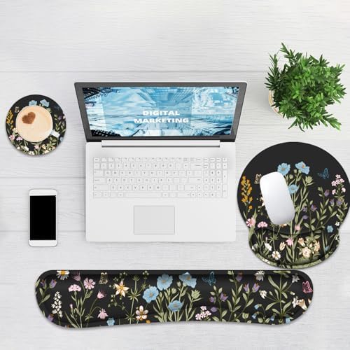 Ergonomic Mouse Pad with Wrist Rest and Keyboard Wrist Rest, Mousepad